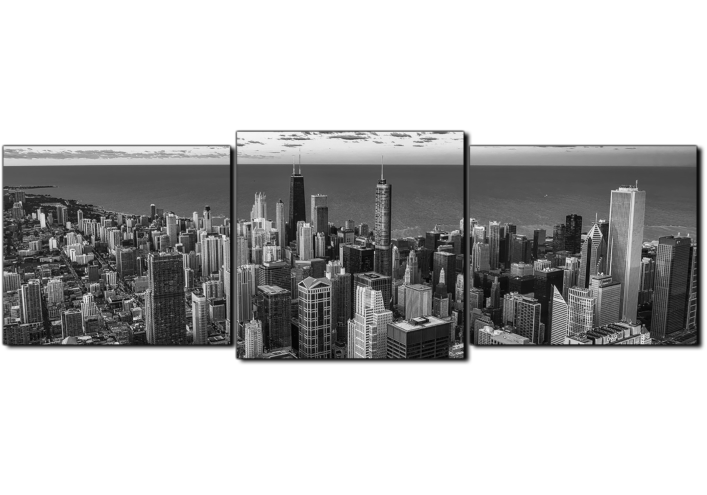 Obraz na plátně - Mrakodrapy v Chicagu- panoráma Obraz na plátně - Mrakodrapy v Chicagu- panoráma